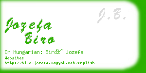 jozefa biro business card